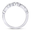 10k White Gold Womens Round Diamond Modern Geometric Band Ring 5/8 Cttw