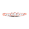 10k Rose Gold Womens Round Diamond Stackable Band Ring 1/3 Cttw