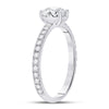14k White Gold Emerald Diamond Solitaire Bridal Wedding Engagement Ring 1 Cttw