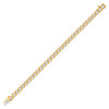 14k Yellow Gold Womens Round Diamond Tennis Bracelet 5 Cttw