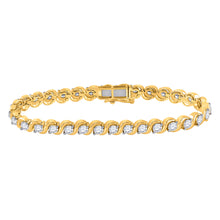  14k Yellow Gold Womens Round Diamond Tennis Bracelet 5 Cttw