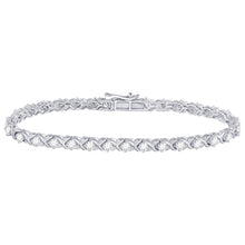  14k White Gold Womens Round Diamond Tennis Bracelet 3 Cttw