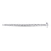 10k White Gold Womens Round Diamond Stackable Bangle Bracelet 3/8 Cttw