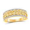 10k Yellow Gold His Hers Round Diamond Cluster Matching Wedding Set 5/8 Cttw