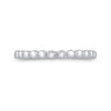 10k White Gold Womens Round Diamond 2-Stone Stackable Band Ring .03 Cttw