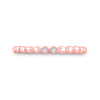 10k Rose Gold Womens Round Diamond 2-Stone Stackable Band Ring .03 Cttw