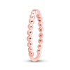 10k Rose Gold Womens Round Diamond 2-Stone Stackable Band Ring .03 Cttw