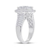 14k White Gold Womens Round Diamond Right Hand Cluster Ring 1-5/8 Cttw