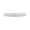 14k White Gold Womens Round Diamond Wedding Single Row Band 1/2 Cttw