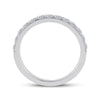 14k White Gold Womens Round Diamond Wedding Single Row Band 1/2 Cttw