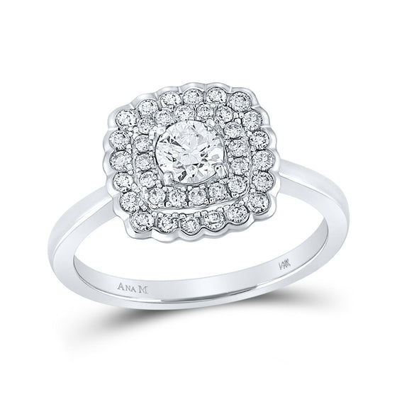 14k White Gold Round Diamond Solitaire Bridal Wedding Engagement Ring 3/4 Cttw