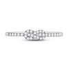 10k White Gold Womens Round Diamond Knot Stackable Band Ring 1/5 Cttw