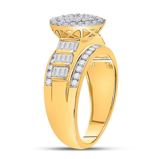 10k Yellow Gold Round Diamond Teardrop Bridal Wedding Engagement Ring 1 Cttw