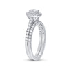 14k White Gold Oval Diamond Bridal Wedding Ring Band Set 3/4 Cttw