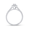 14k White Gold Oval Diamond Bridal Wedding Ring Band Set 3/4 Cttw