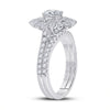 14k White Gold Oval Diamond Bridal Wedding Ring Band Set 1 Cttw