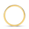 14k Yellow Gold Womens Round Diamond Wedding Band 1/6 Cttw
