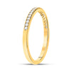 14k Yellow Gold Womens Round Diamond Wedding Band 1/6 Cttw