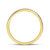 14k Yellow Gold Womens Round Diamond Wedding Band 1/6 Cttw