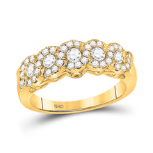  14k Yellow Gold Womens Round Diamond Band Ring 3/4 Cttw