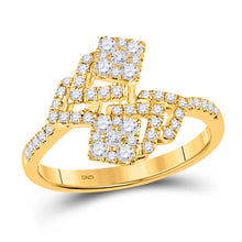  14k Yellow Gold Womens Round Diamond Fashion Ring 1/2 Cttw