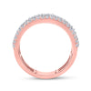 14k Rose Gold Baguette Diamond Square Bridal Wedding Ring Band Set 3-1/2 Cttw