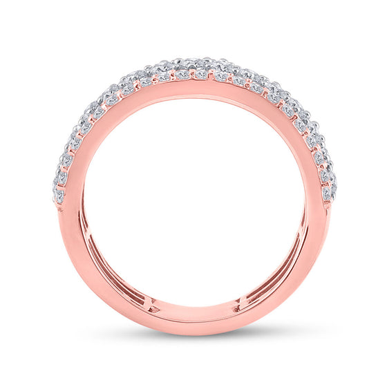14k Rose Gold Baguette Diamond Square Bridal Wedding Ring Band Set 3-1/2 Cttw
