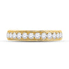 14k Yellow Gold Womens Round Diamond Wedding Single Row Band 3/4 Cttw