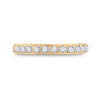 14k Yellow Gold Womens Round Diamond Wedding Single Row Band 1/2 Cttw