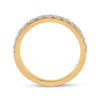 14k Yellow Gold Womens Round Diamond Wedding Single Row Band 1/2 Cttw