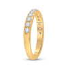 14k Yellow Gold Womens Round Diamond Wedding Single Row Band 1/2 Cttw