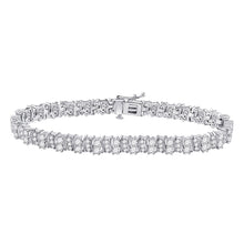  14k White Gold Womens Round Diamond Tennis Bracelet 5 Cttw