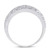 14k White Gold Womens Round Diamond Filigree Fashion Ring 5/8 Cttw