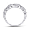 14k White Gold Womens Round Diamond Woven Fashion Ring 5/8 Cttw