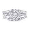14k White Gold Princess Diamond Solitaire Bridal Wedding Engagement Ring 1 Cttw