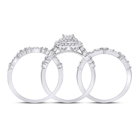 14k White Gold Princess Diamond Solitaire Bridal Wedding Engagement Ring 1 Cttw