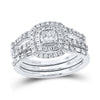 14k White Gold Princess Diamond Solitaire Bridal Wedding Engagement Ring 1 Cttw