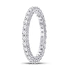 14k White Gold Womens Round Diamond Eternity Wedding Band 1 Cttw