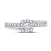 10k White Gold Round Diamond Bridal Wedding Ring Band Set 1/2 Cttw