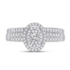 10k White Gold Round Diamond Bridal Wedding Ring Band Set 1/2 Cttw