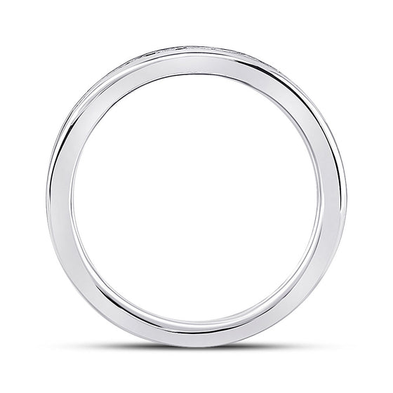 14k White Gold Womens Round Diamond Eternity Wedding Band 7/8 Cttw