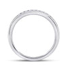 14k White Gold Womens Round Diamond Eternity Wedding Band 1/2 Cttw