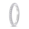 14k White Gold Womens Round Diamond Eternity Wedding Band 3/4 Cttw