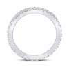 14k White Gold Womens Round Diamond Eternity Wedding Band 3/4 Cttw