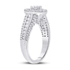 14k White Gold Round Diamond Halo Bridal Wedding Engagement Ring 1 Cttw