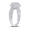 14k White Gold Pear Diamond Halo Bridal Wedding Engagement Ring 1 Cttw