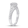 14k White Gold Oval Diamond Halo Bridal Wedding Engagement Ring 1-1/4 Cttw