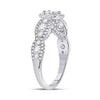 14k White Gold Princess Diamond Halo Bridal Wedding Engagement Ring 1-1/3 Cttw