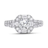 14k White Gold Round Diamond Solitaire Bridal Wedding Engagement Ring 1-3/4 Cttw