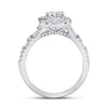 14k White Gold Round Diamond Solitaire Bridal Wedding Engagement Ring 1-3/4 Cttw